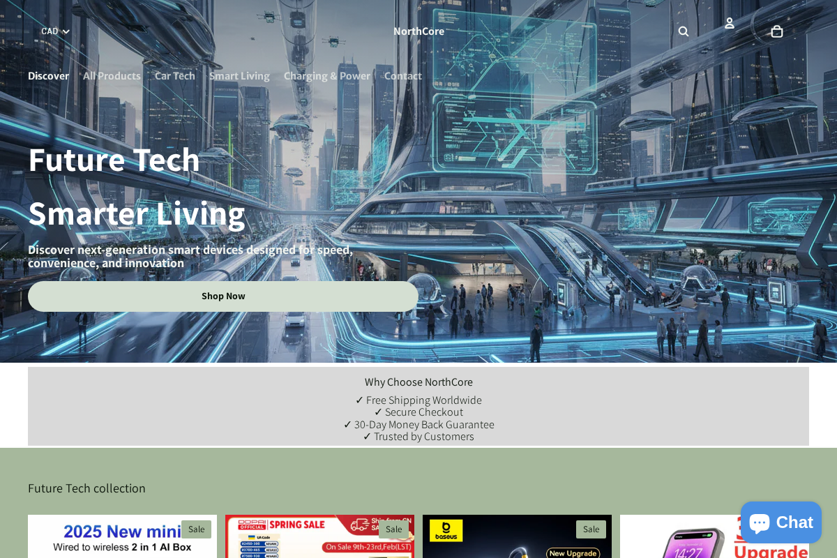 northcore.shop homepage screenshot