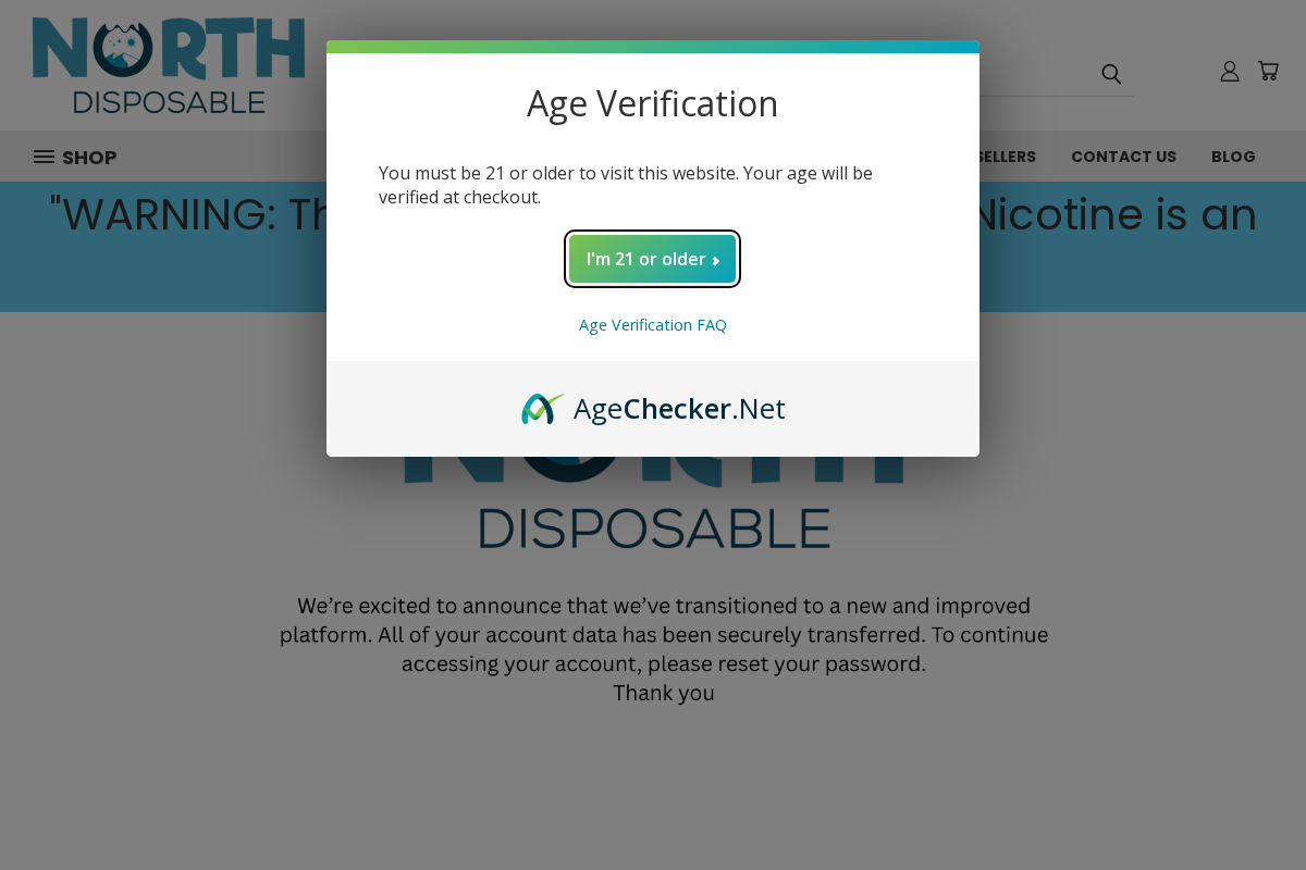 northdisposable.com homepage screenshot