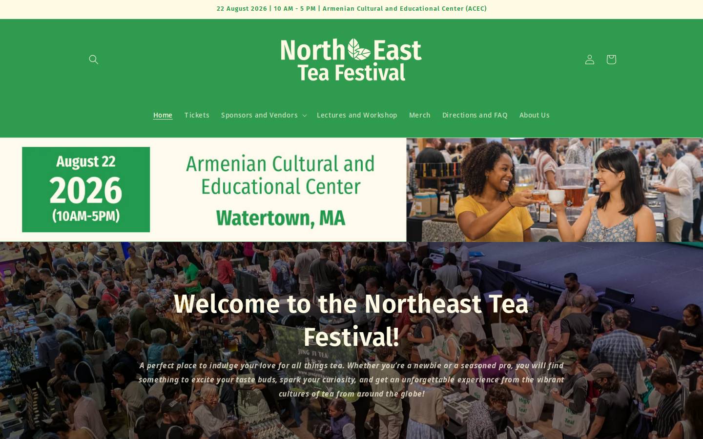 northeastteafestival.com homepage screenshot