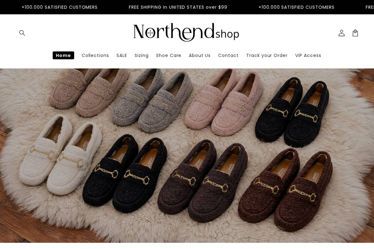 Northend Beauty homepage screenshot