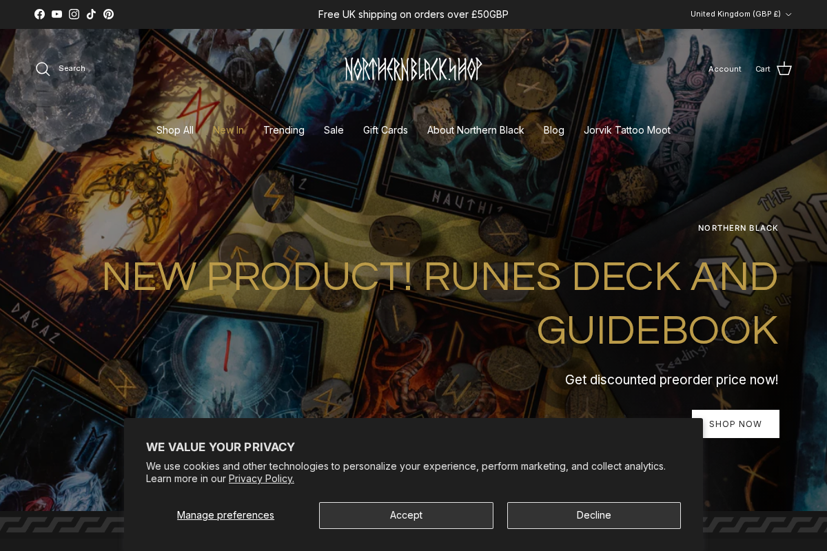 NorthernBlack homepage screenshot