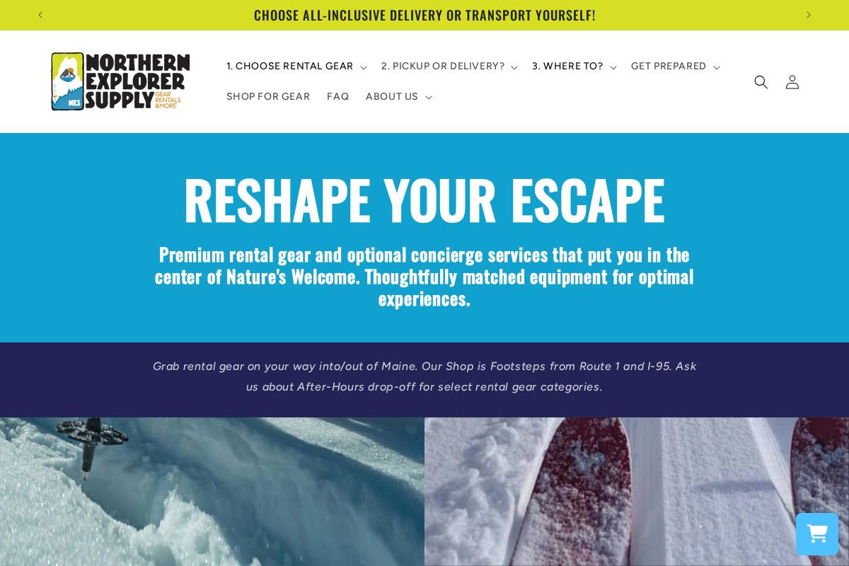 northernexplorerrent.com homepage screenshot