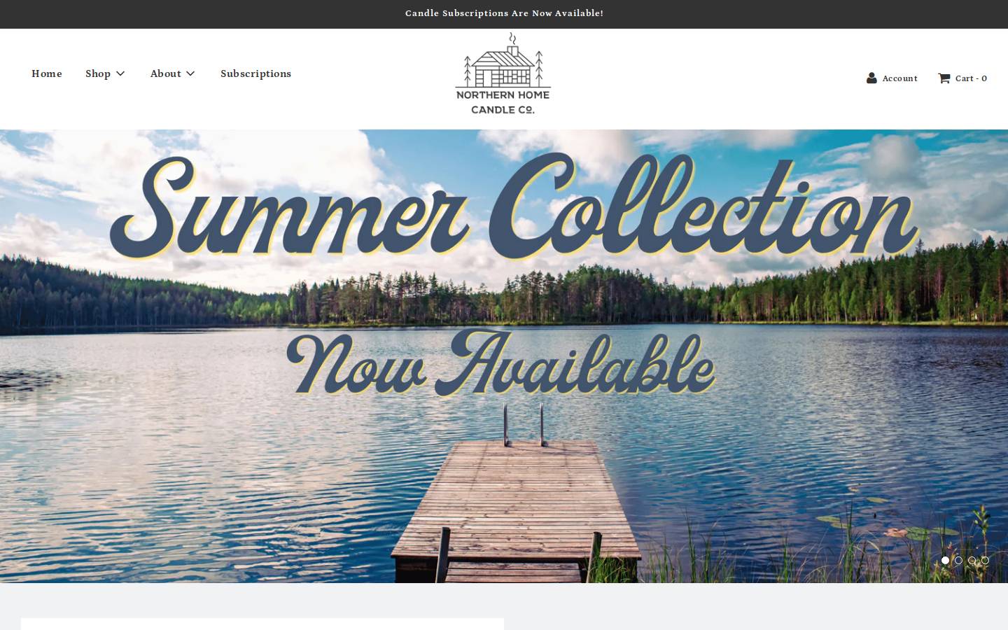 northernhomecandle.com homepage screenshot