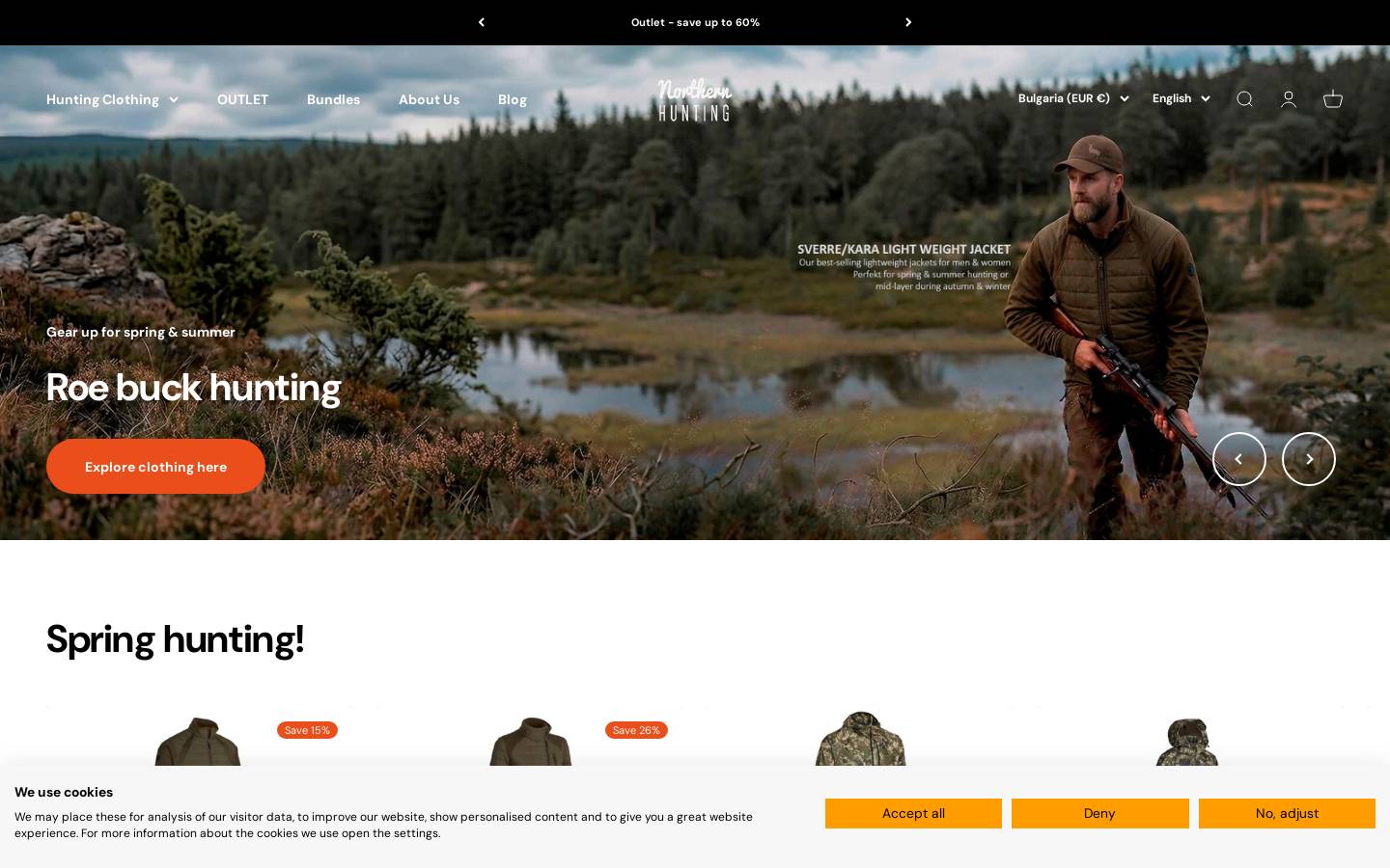 Northern Hunting homepage screenshot