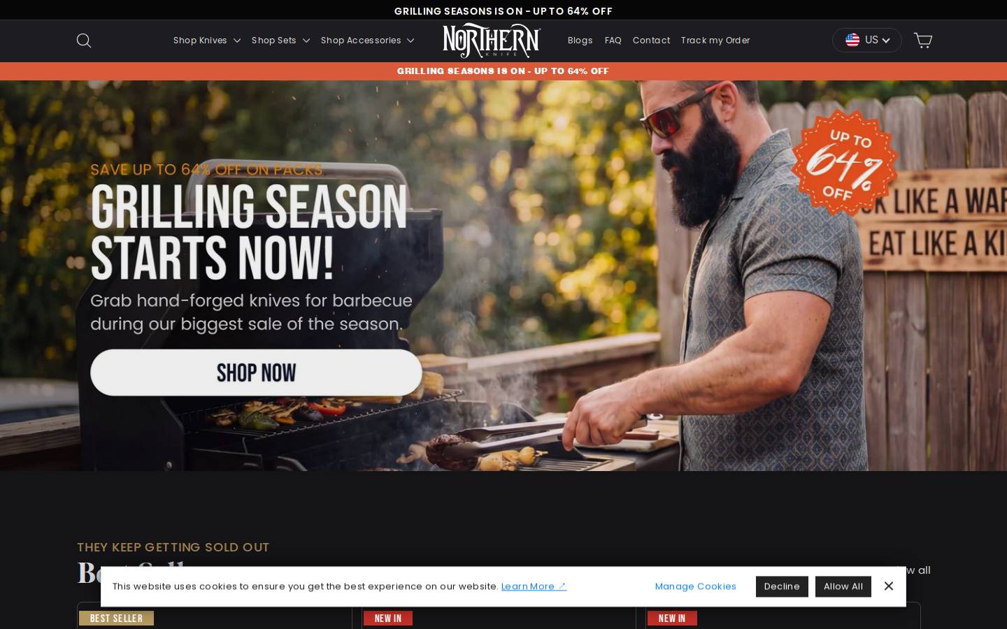 Northernknife homepage screenshot