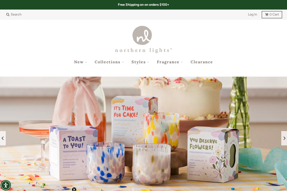 Northern Lights homepage screenshot