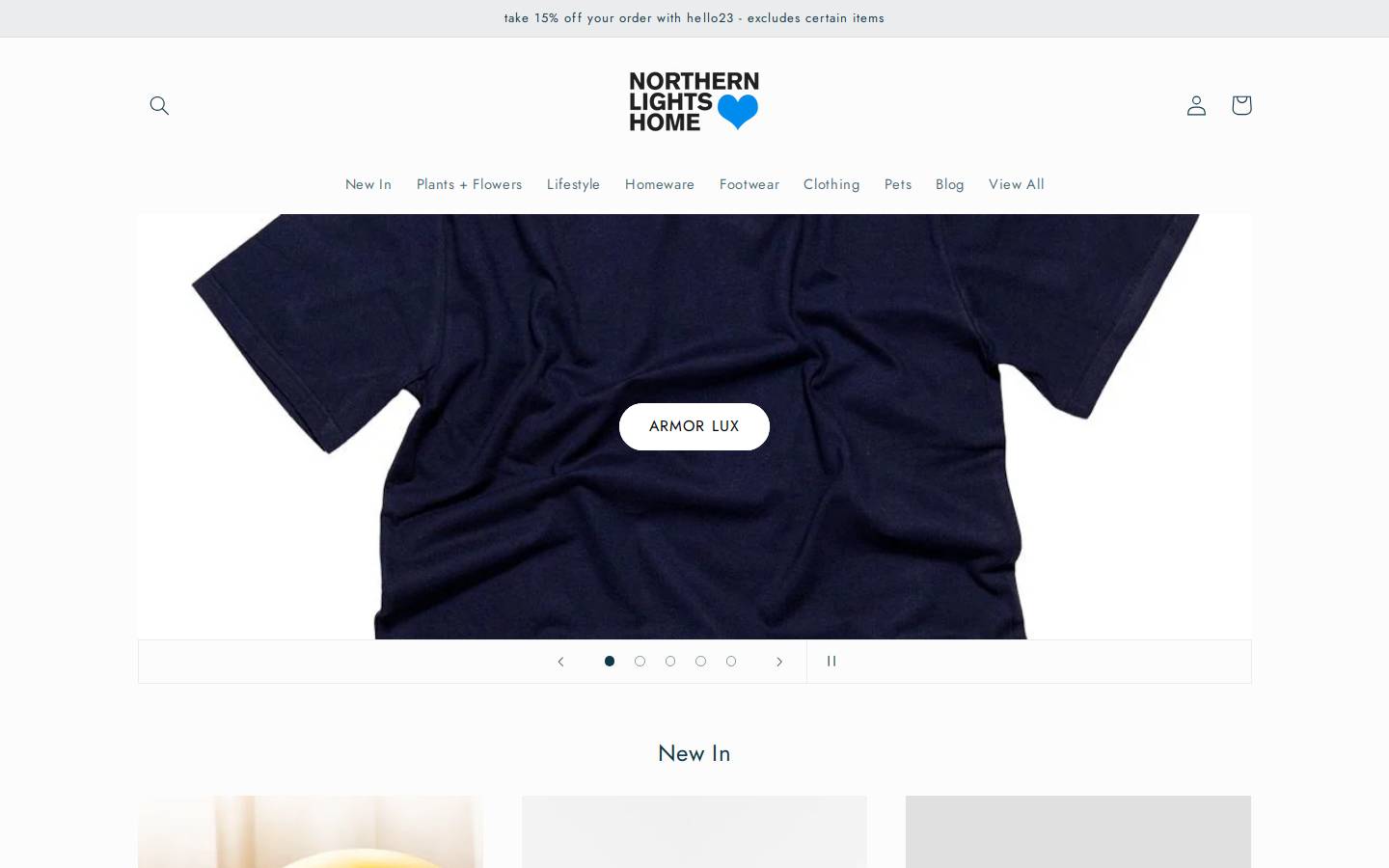 northernlightshome.shop homepage screenshot