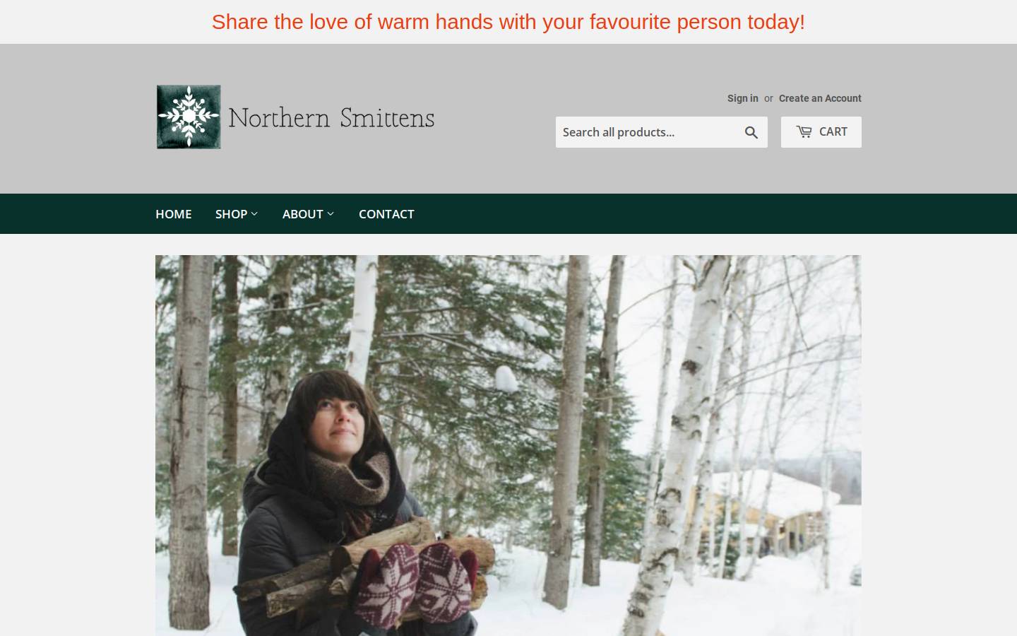 northernsmittens.ca homepage screenshot