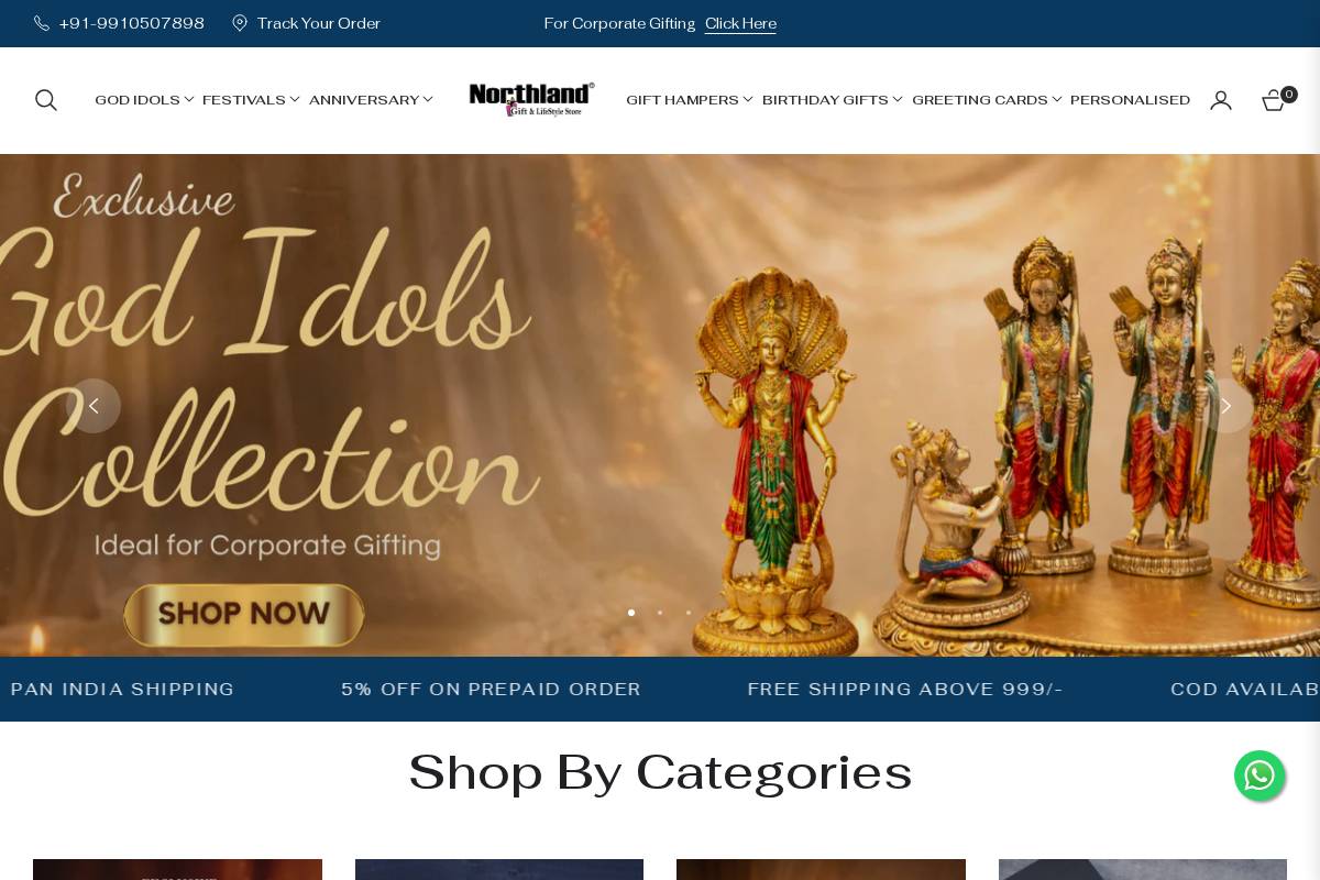 northlandindia.com homepage screenshot