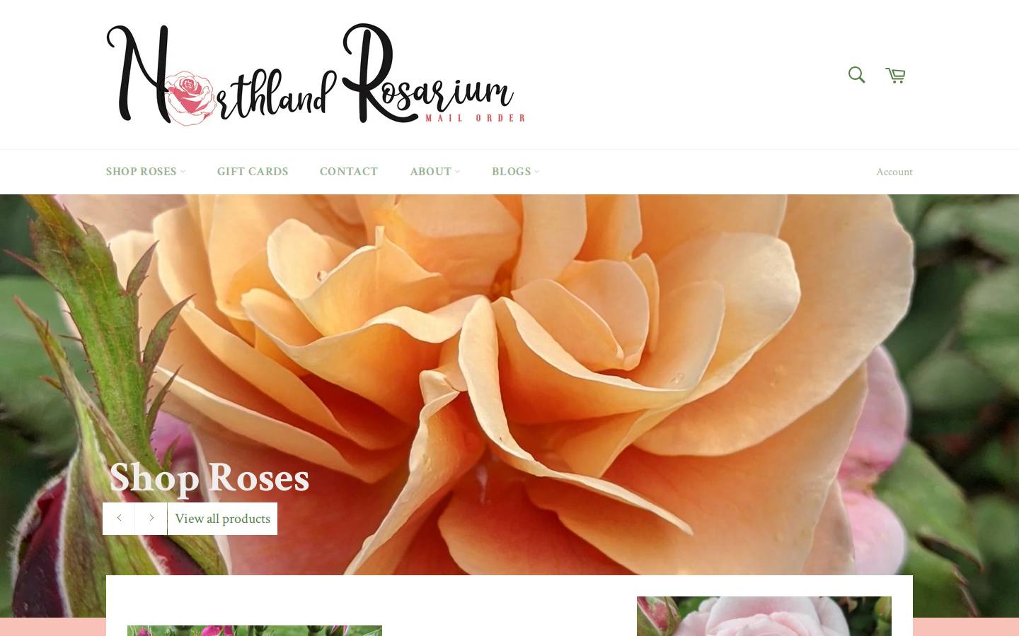 northlandrosarium.com homepage screenshot