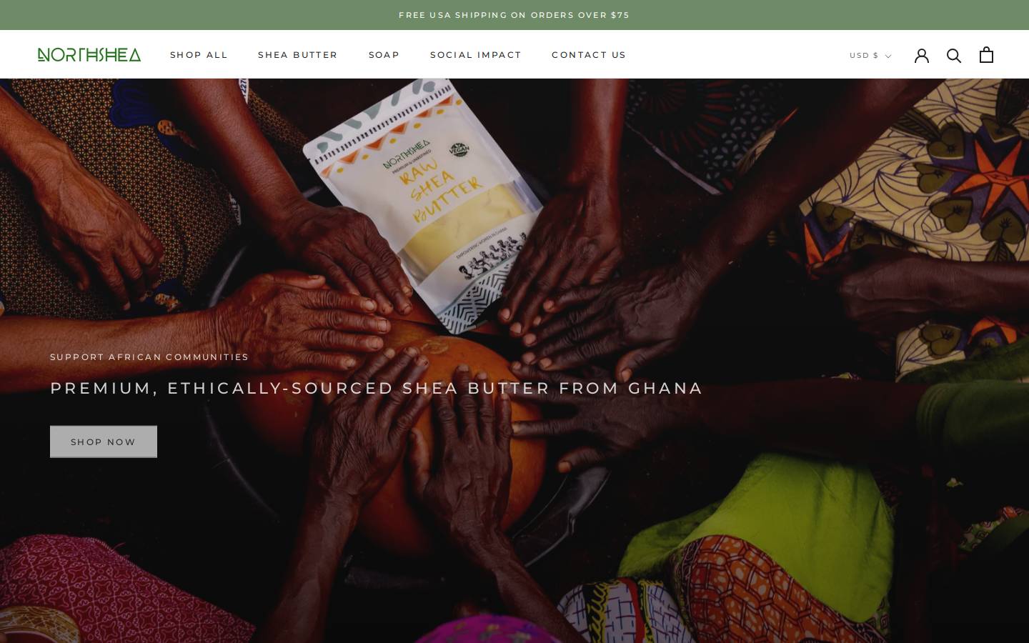 Northshea homepage screenshot