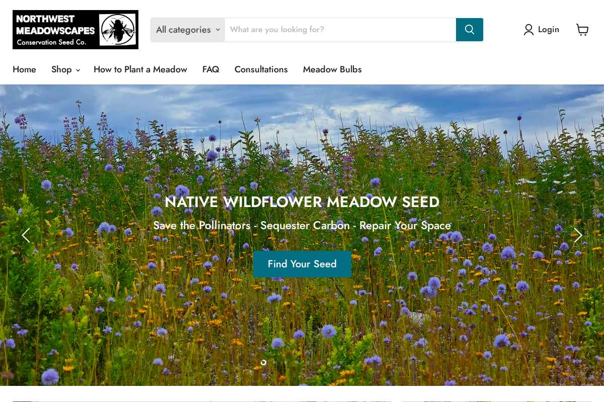 Northwest Meadowscapes homepage screenshot