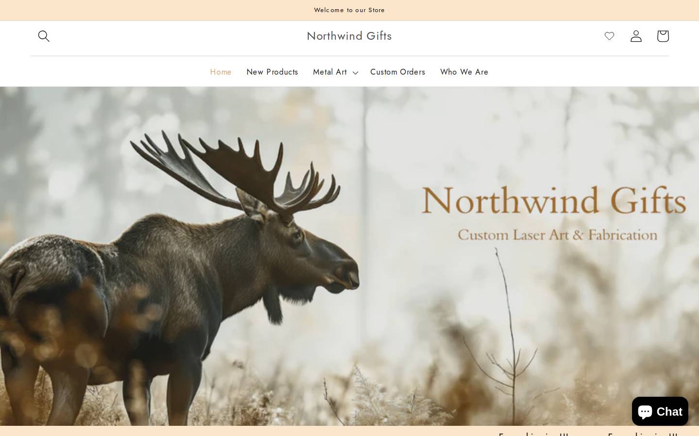northwindgifts.com homepage screenshot