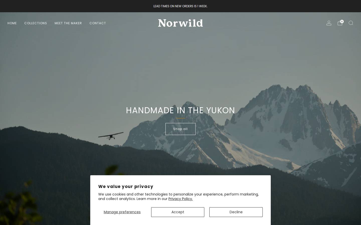 norwild.com homepage screenshot