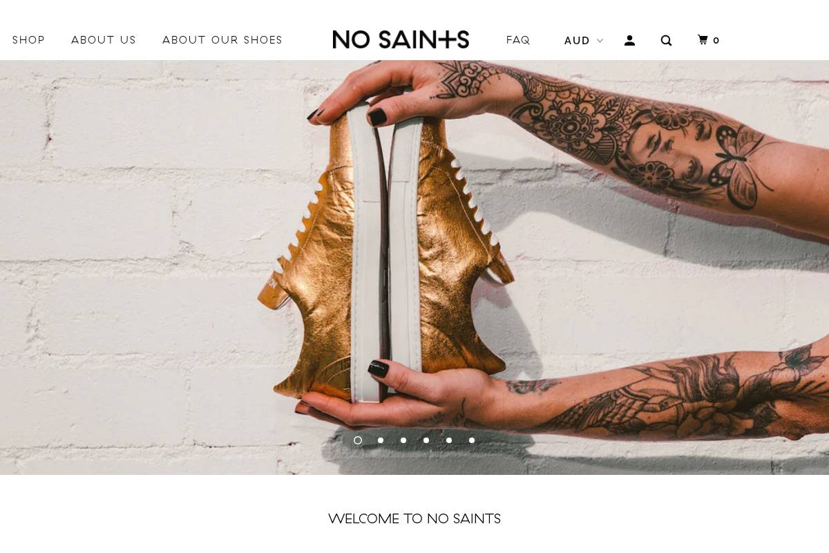 nosaints.co homepage screenshot