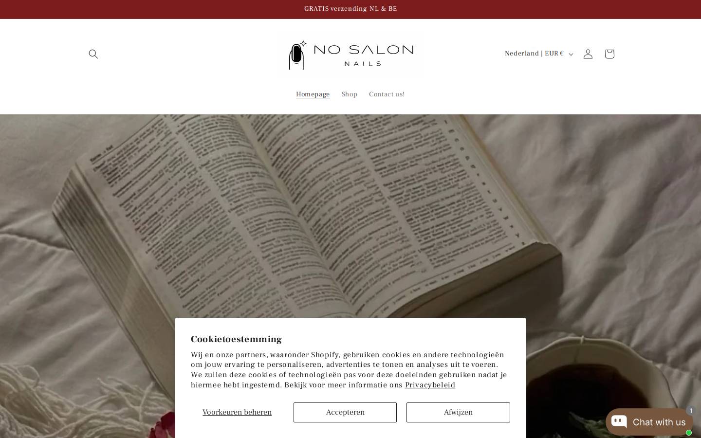 nosalonnails.com homepage screenshot