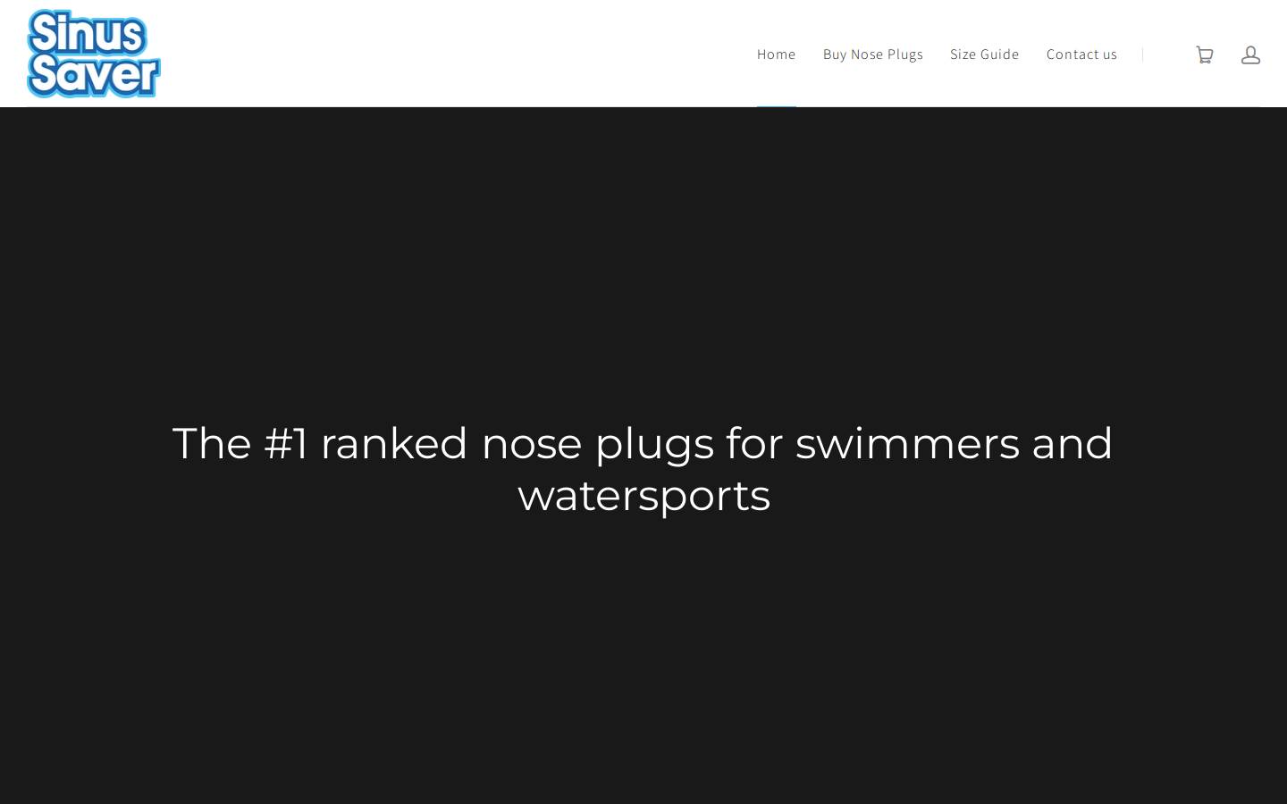 nose-plugs.com homepage screenshot