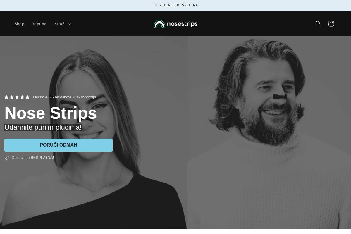 nosestrips.rs homepage screenshot