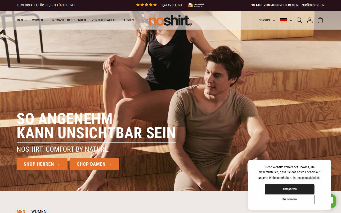 noshirt.de homepage screenshot