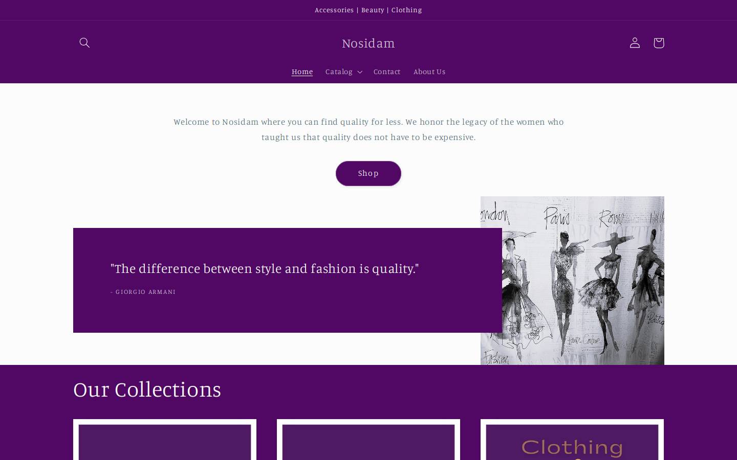 nosidam-abc.com homepage screenshot