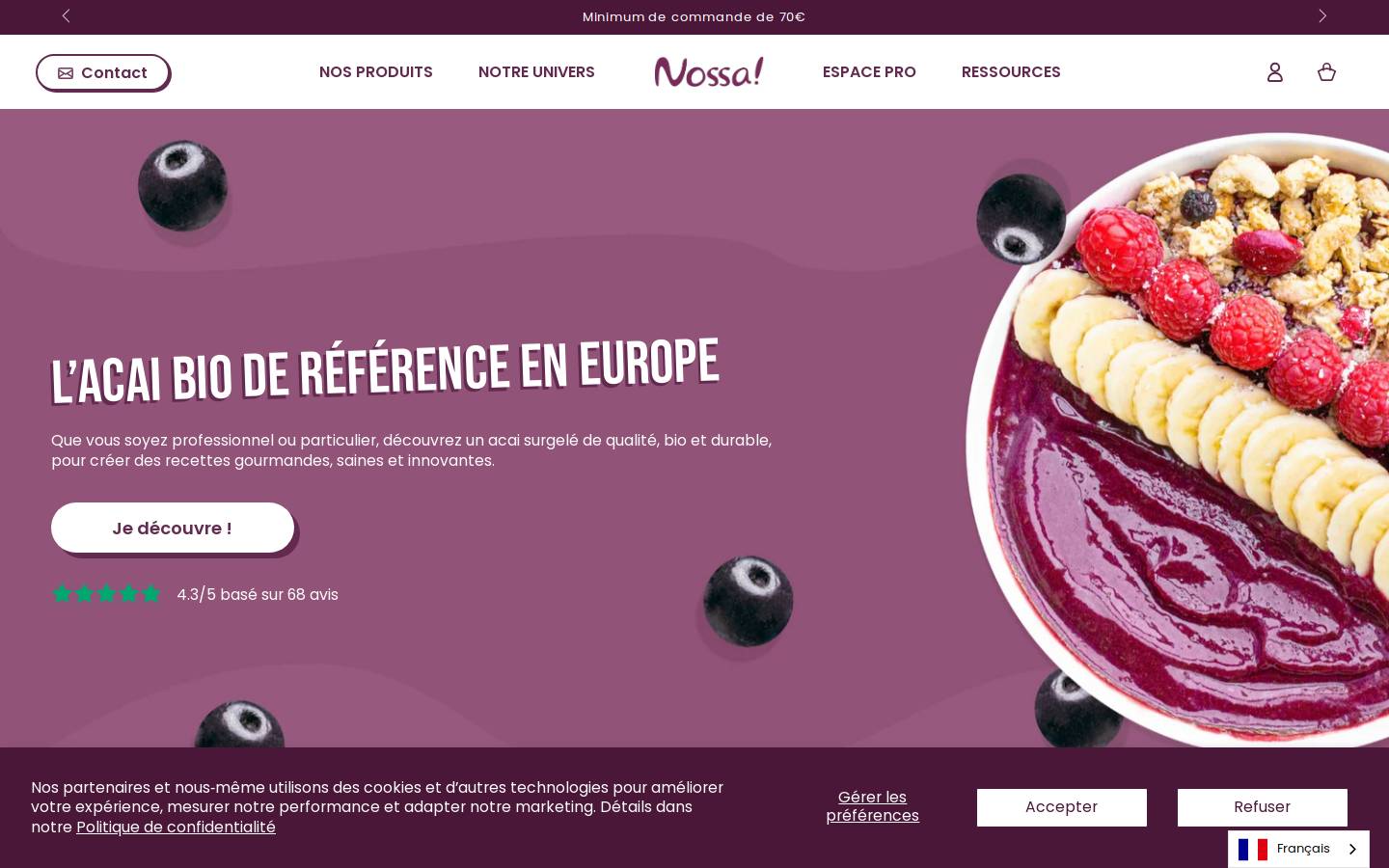 nossa-fruits.fr homepage screenshot
