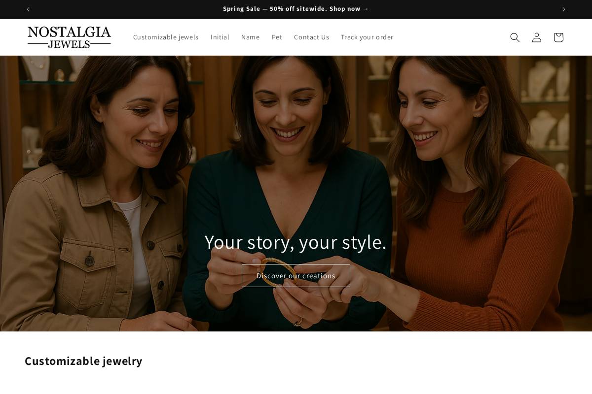 nostalgiajewelsau.com homepage screenshot