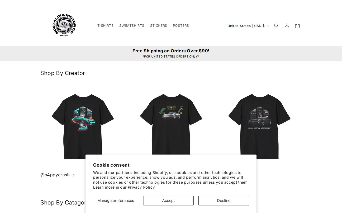 nostalgiamotorco.com homepage screenshot