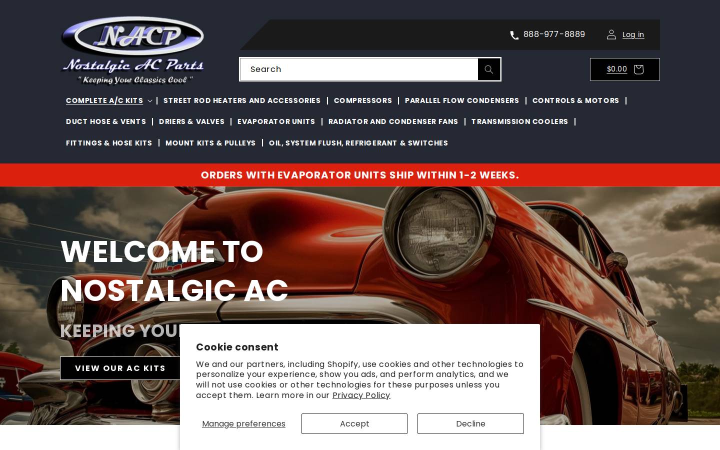 nostalgicac.com homepage screenshot