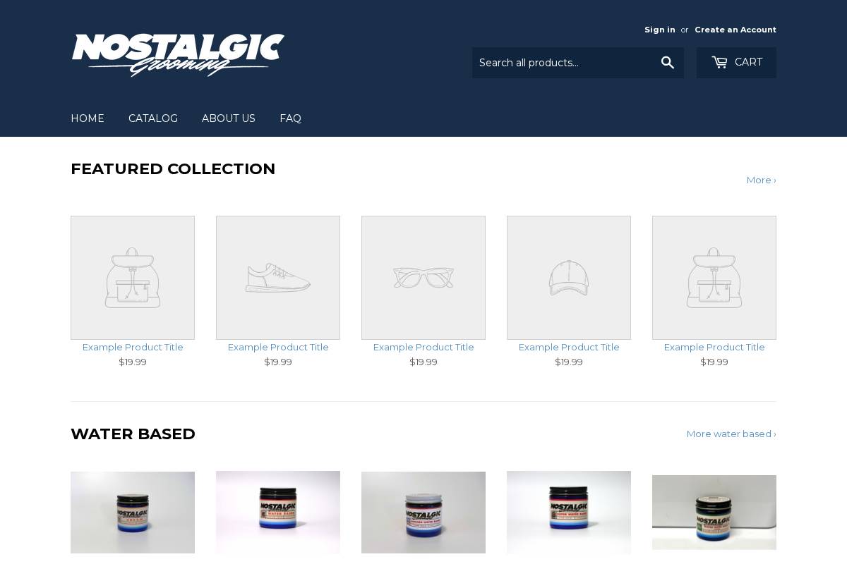 nostalgicgrooming.com homepage screenshot