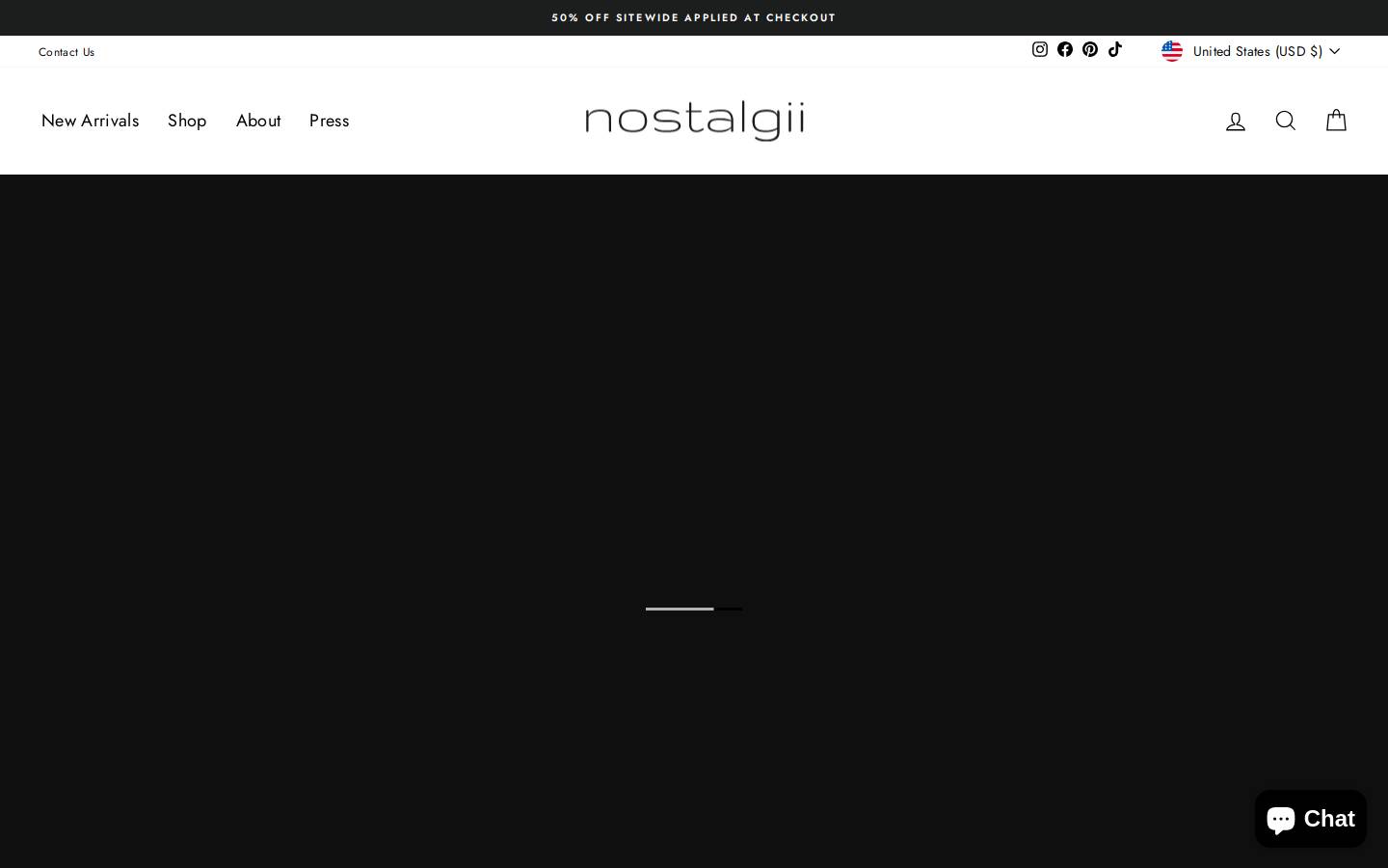 nostalgiijewelry.com homepage screenshot