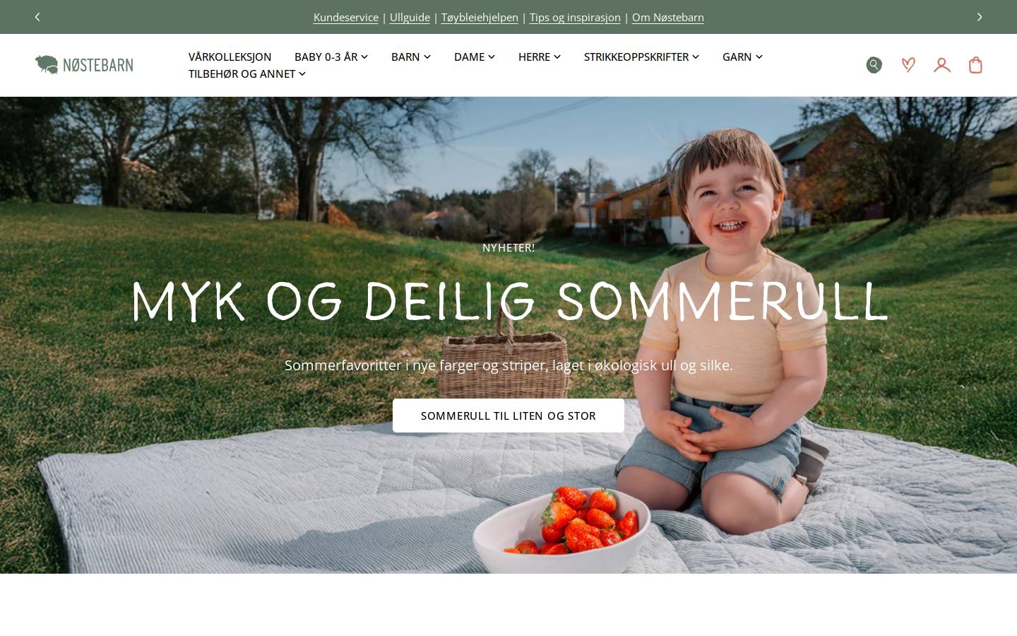 Nøstebarn homepage screenshot