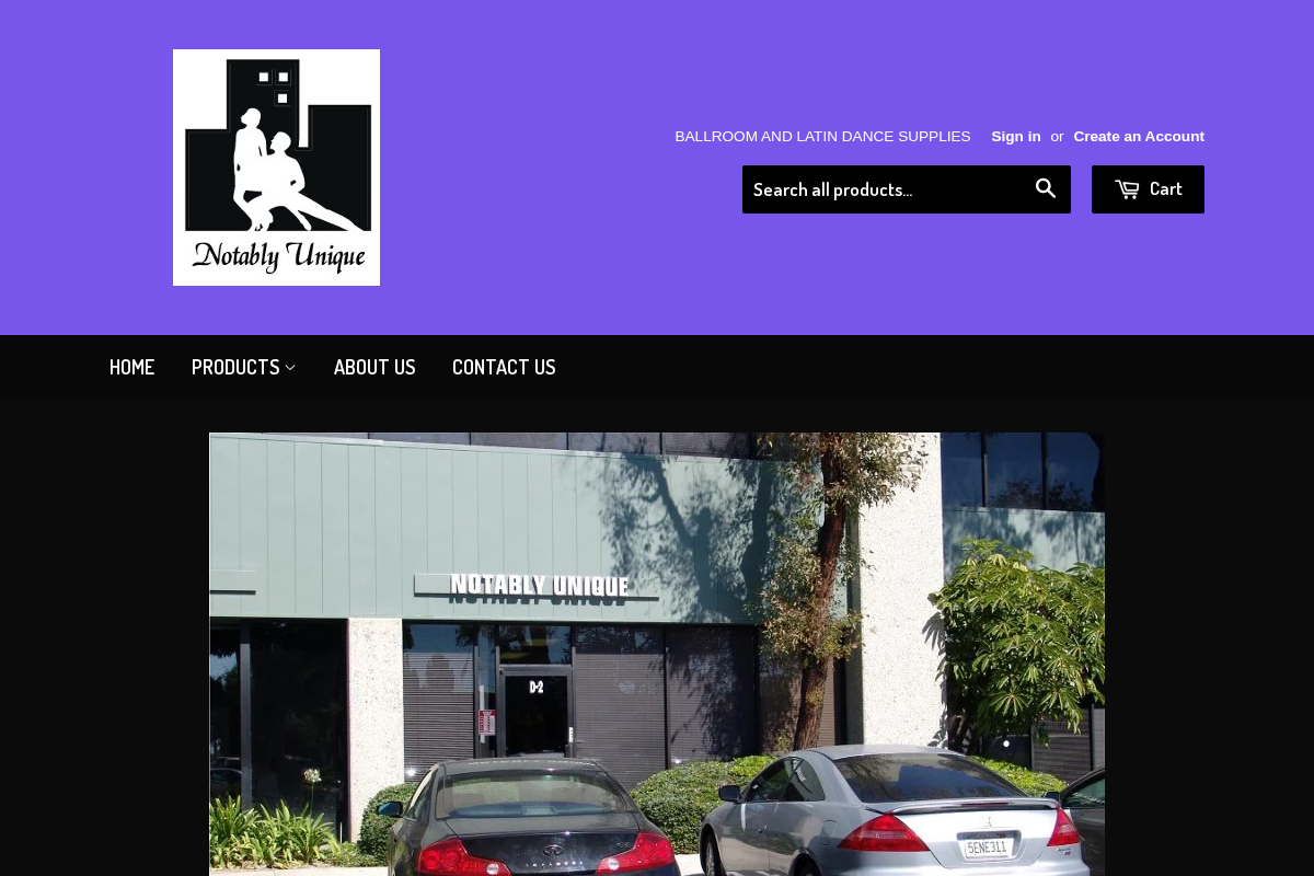 Notably Unique homepage screenshot