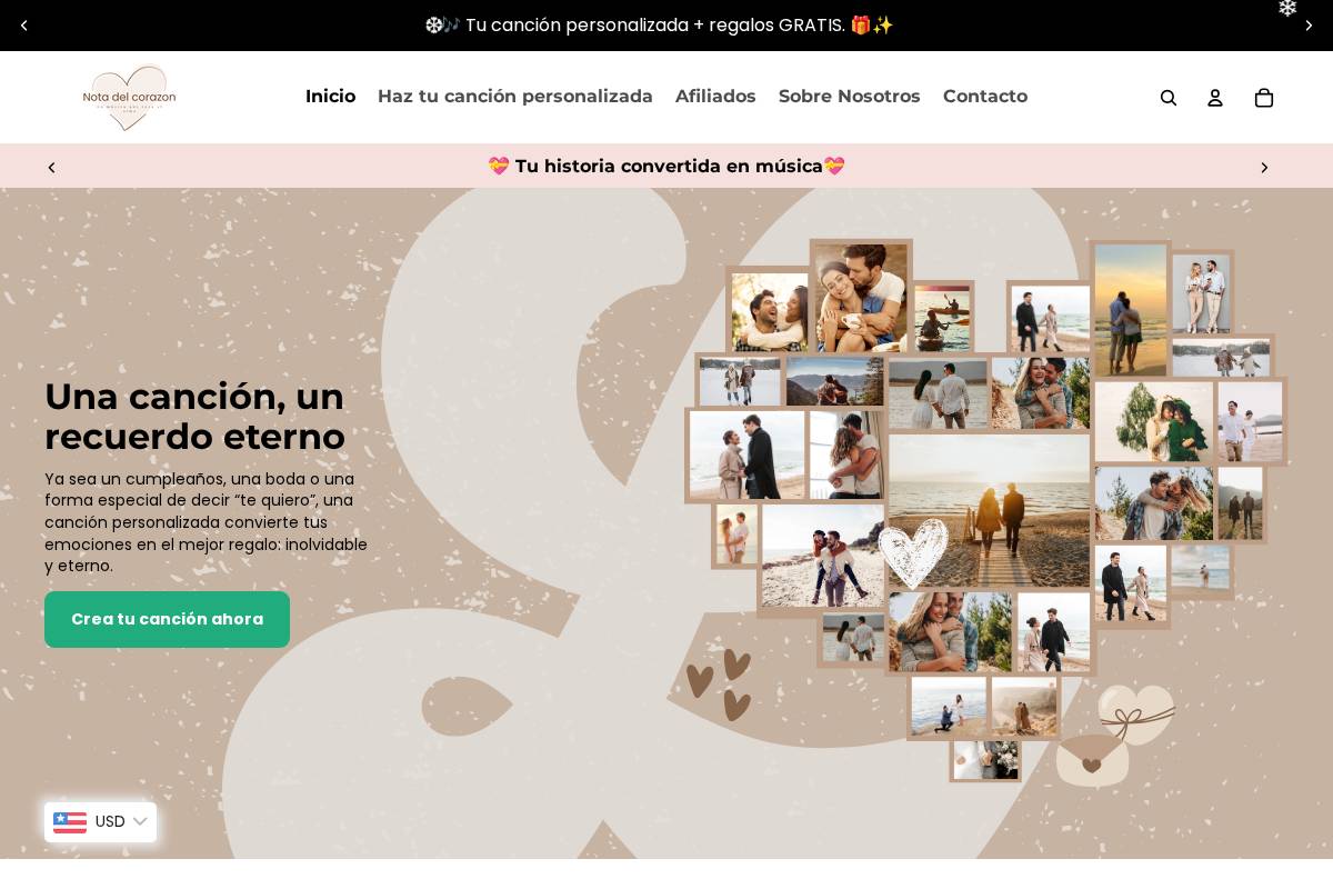 notadelcorazon.com homepage screenshot