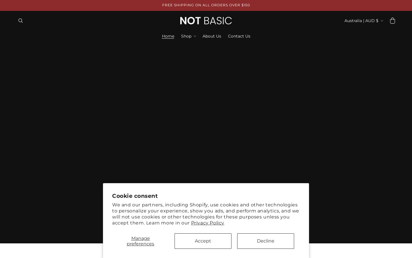 notbasic.com.au homepage screenshot