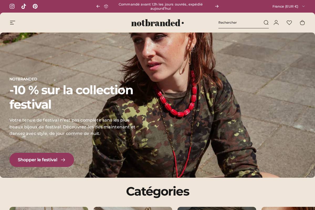 notbranded.fr homepage screenshot