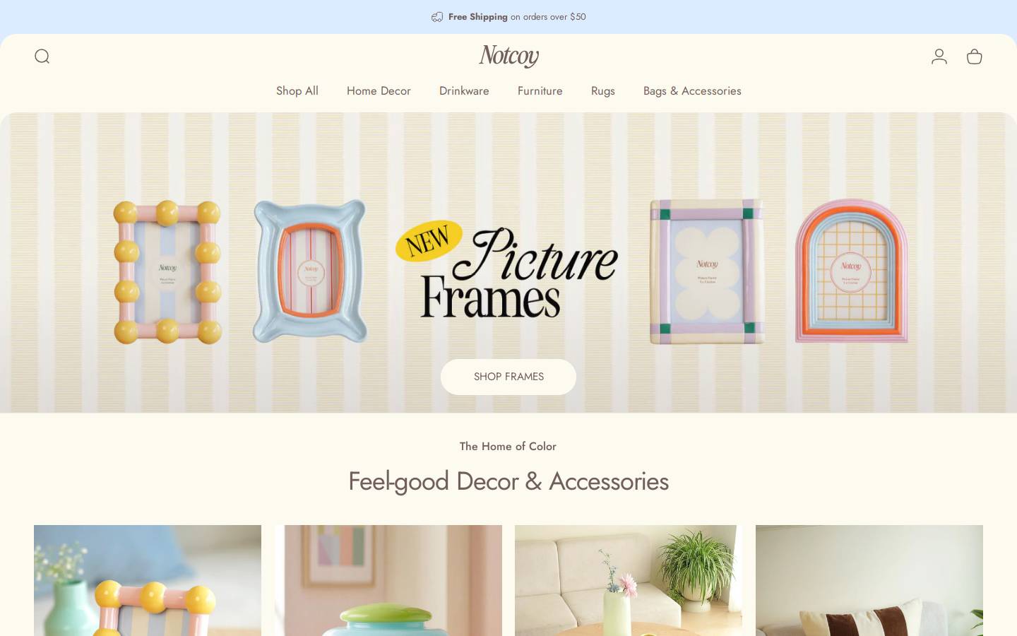 notcoy.com homepage screenshot