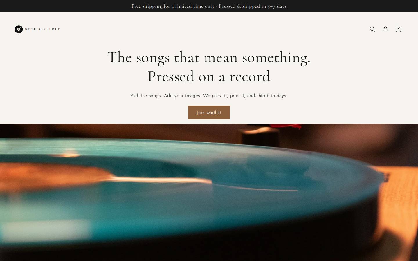 noteandneedle.com homepage screenshot