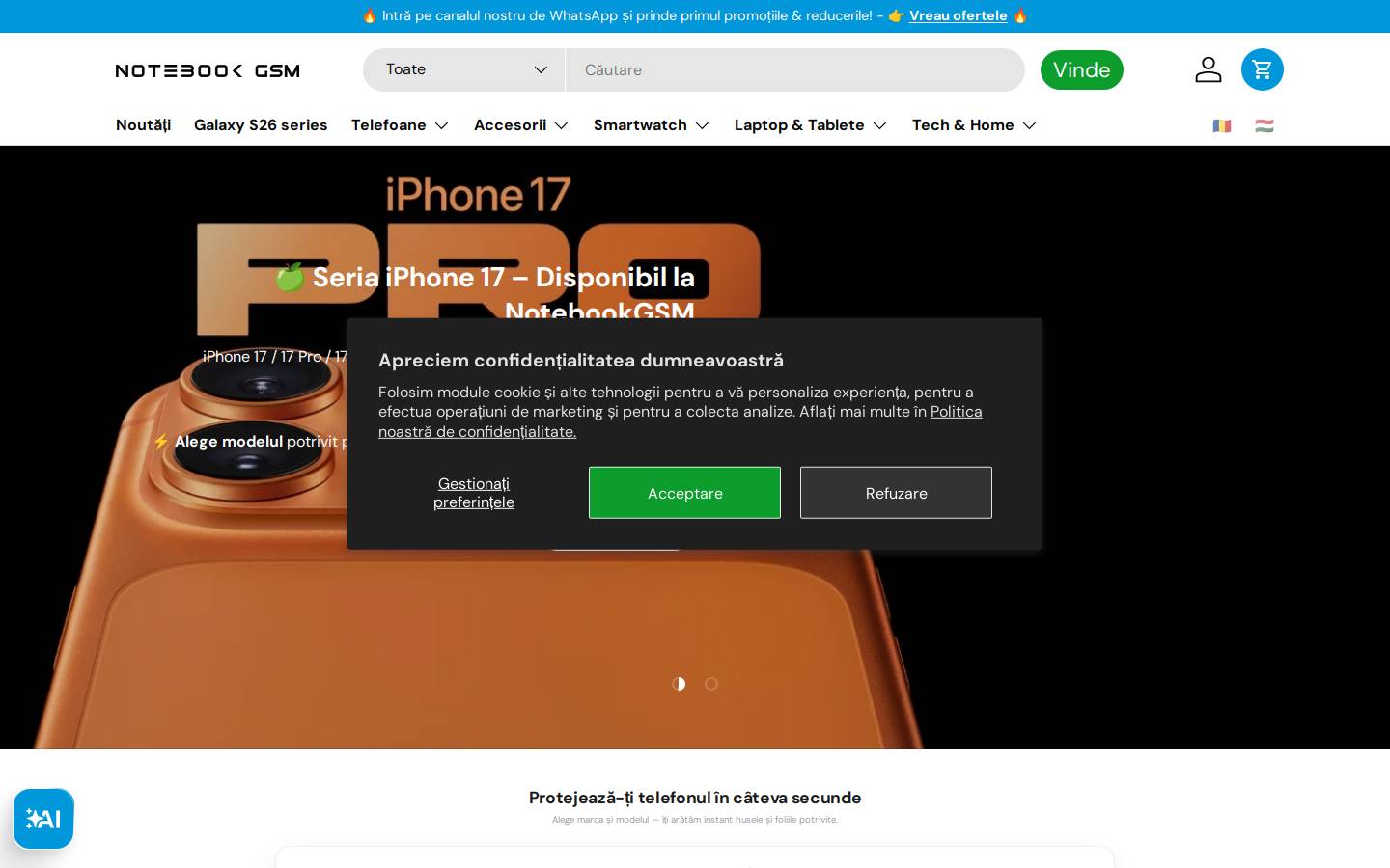 notebookgsm.ro homepage screenshot