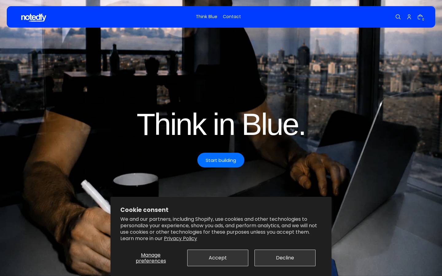 Notedfy homepage screenshot