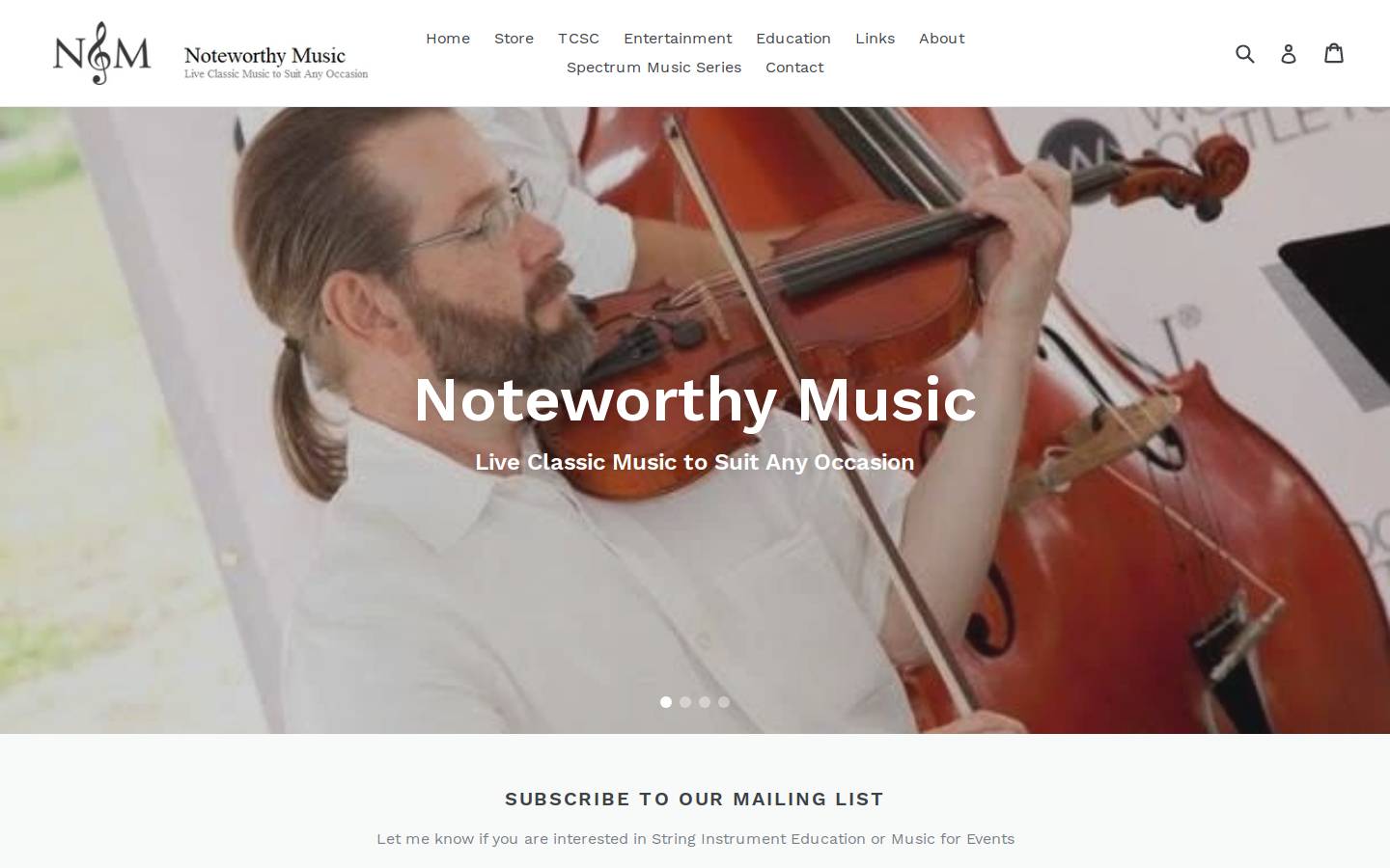 noteworthyonline.net homepage screenshot