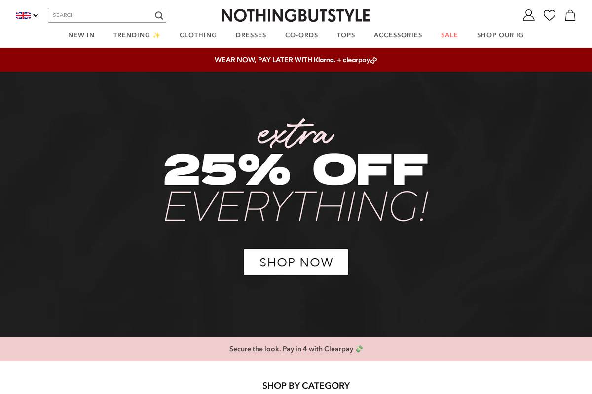 Nothingbutstyle homepage screenshot