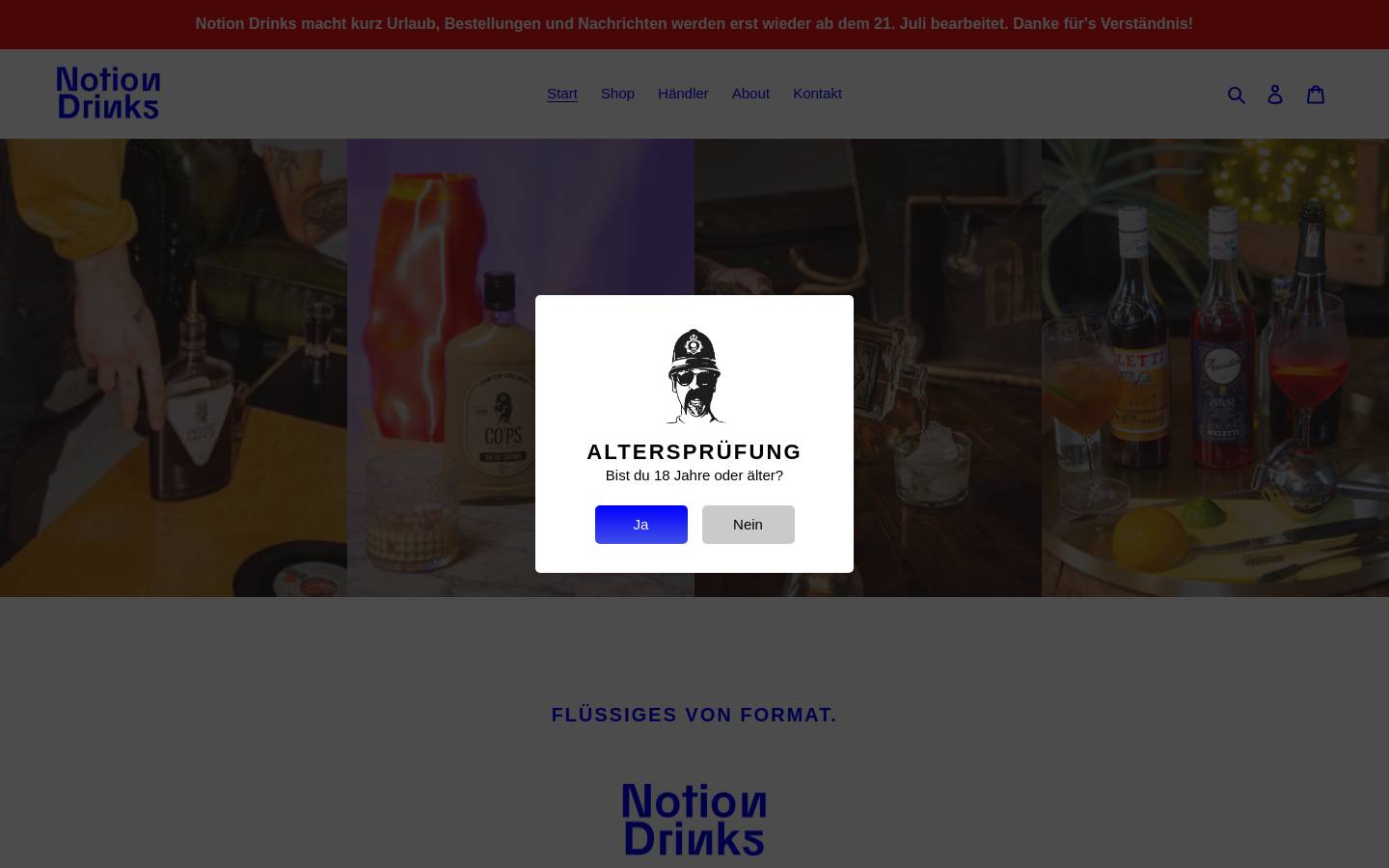 notion-drinks.ch homepage screenshot