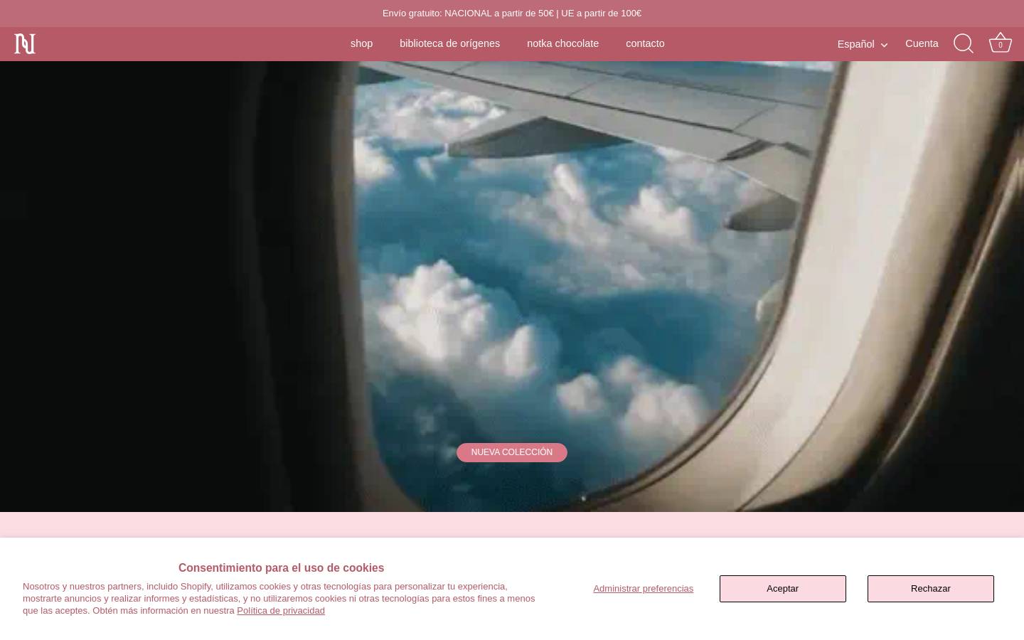 notka-chocolate.com homepage screenshot