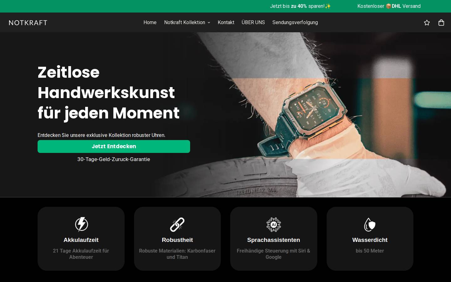 Notkraft homepage screenshot
