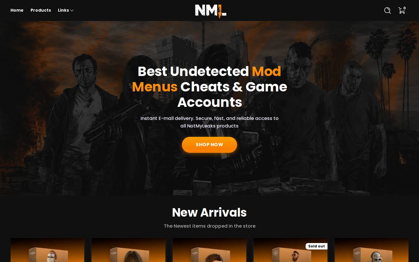 Notmyleaks homepage screenshot