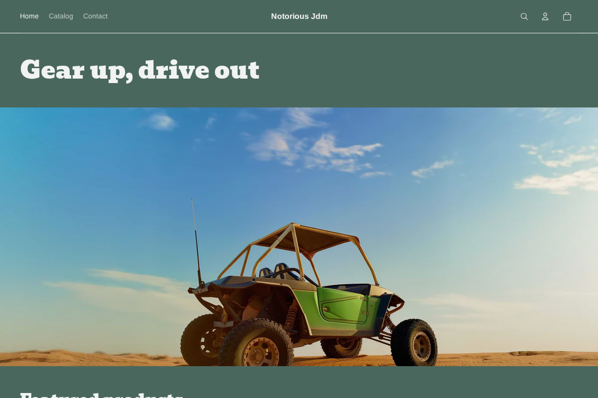 Notorious Jdm homepage screenshot