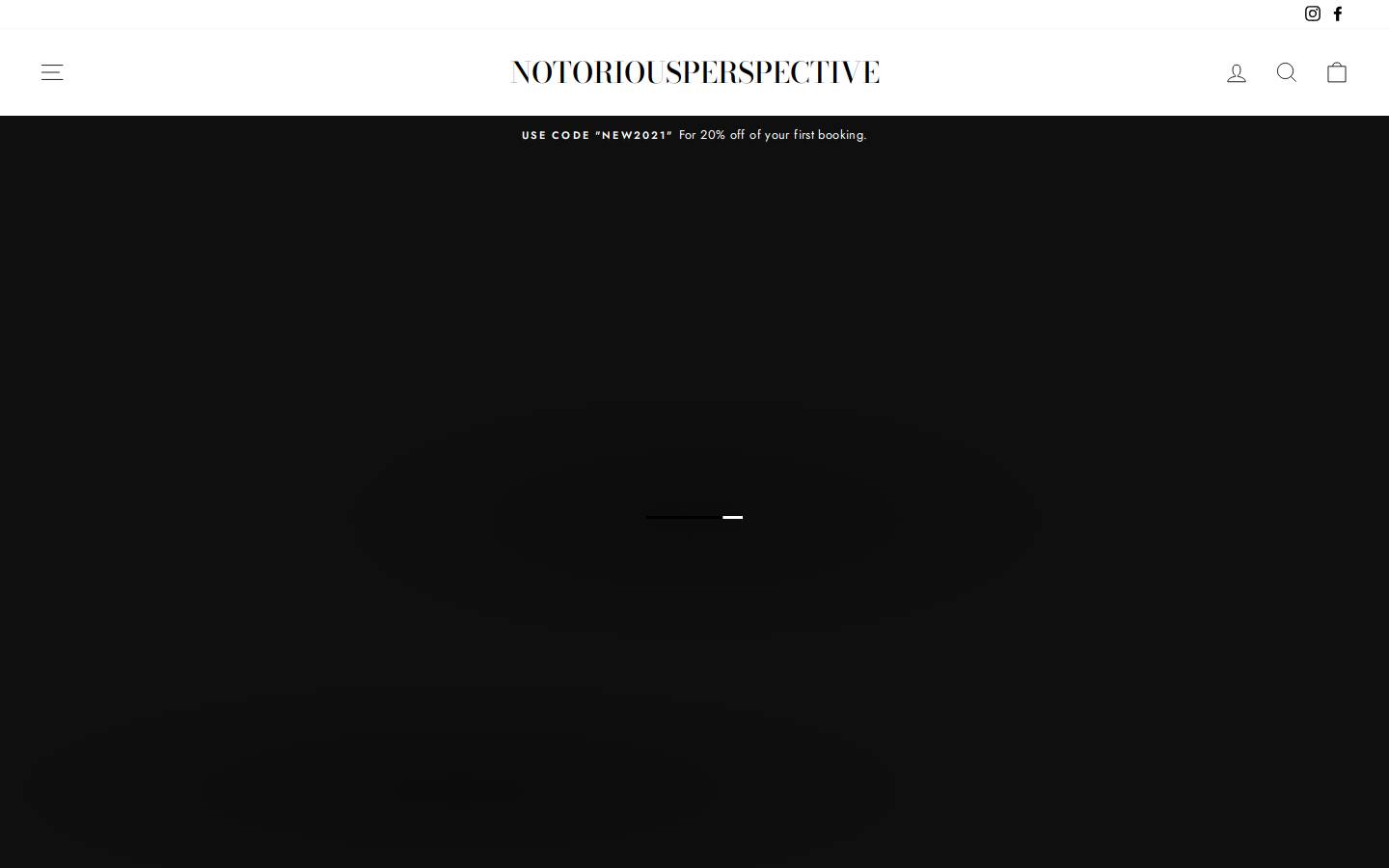 notoriousperspective.com homepage screenshot