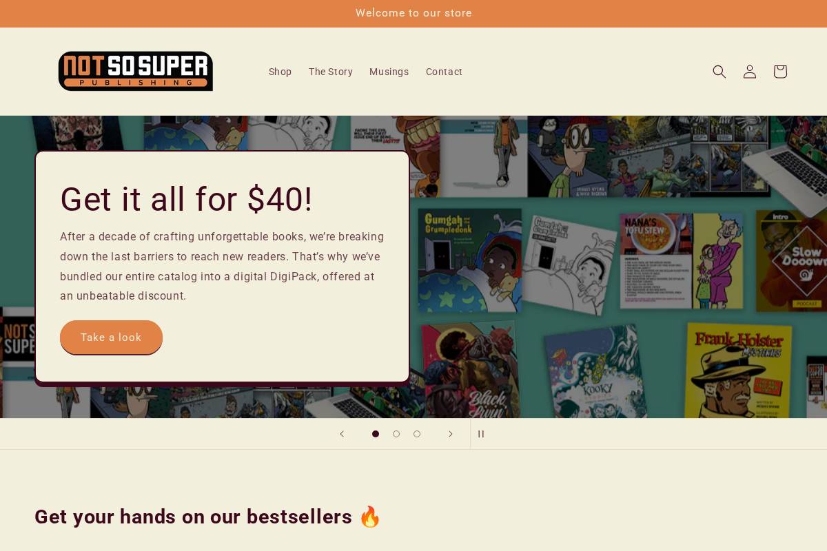 notsosuper.pub homepage screenshot