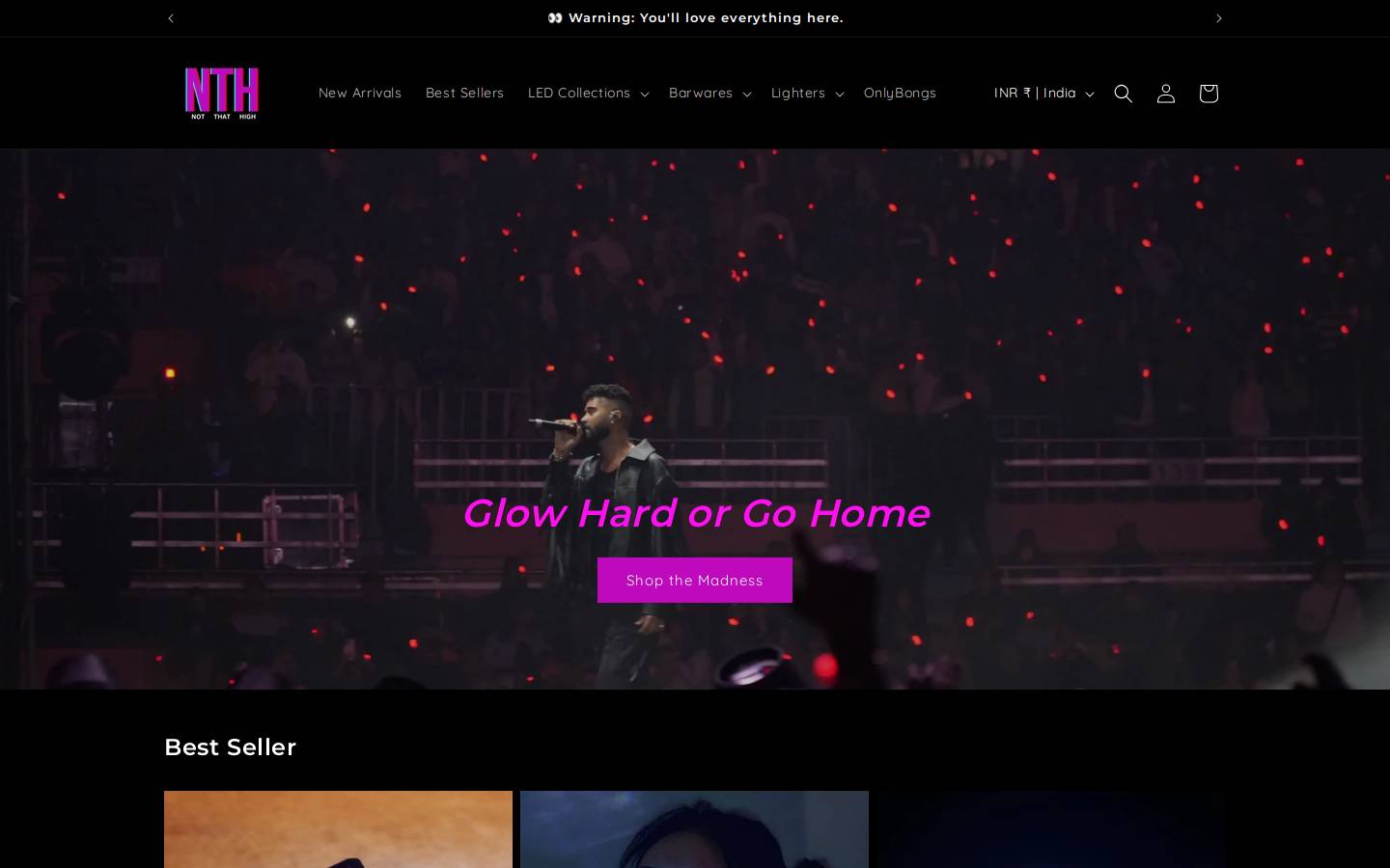 notthathigh.com homepage screenshot