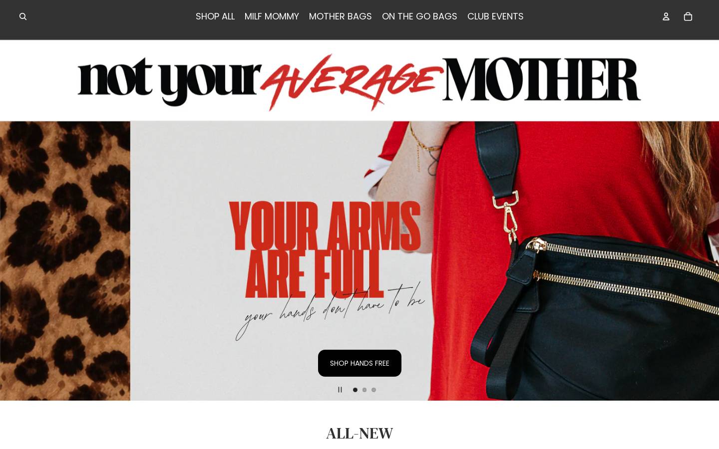 notyouraveragemother.com homepage screenshot
